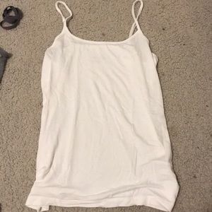 Loose white tank top